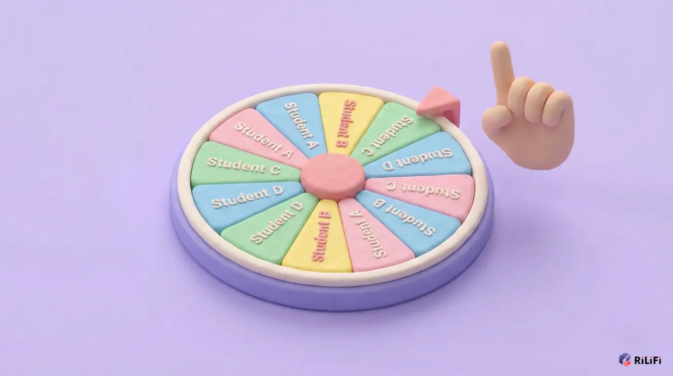 Fair participation with random picker and anonymous Q&A features Fair participation with random picker and anonymous Q&A features